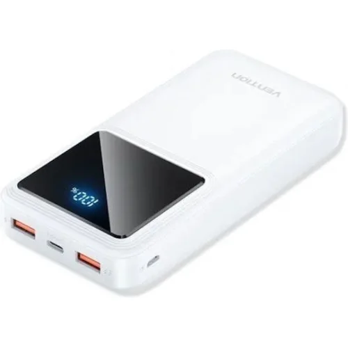 Vention FHLW0 Power Bank 20000mAh 22.5W με 2 Θύρες USB-A και Θύρα USB-C Power Delivery / Quick Charge Λευκό