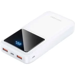Vention FHLW0 Power Bank 20000mAh 22.5W με 2 Θύρες USB-A και Θύρα USB-C Power Delivery / Quick Charge Λευκό