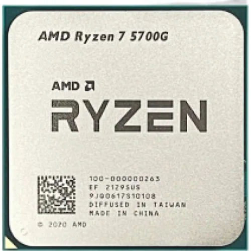 AMD CPU RYZEN 7 5700G TRAY, 8C/16T, 3.8-4.6GHz, CACHE 4MB L2+16MB L3, SOCKET AM4, GPU, 1YW.
