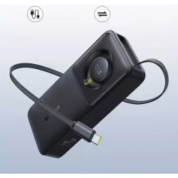Baseus Free2Pull Power Bank 10000mAh 30W με Θύρα USB-C Power Delivery / Quick Charge Μαύρο