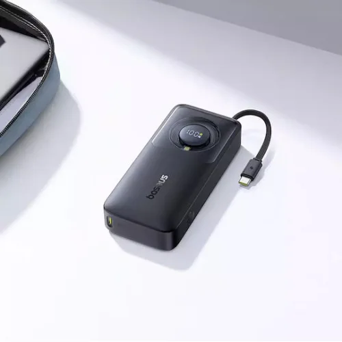 Baseus Free2Pull Power Bank 10000mAh 30W με Θύρα USB-C Power Delivery / Quick Charge Μαύρο