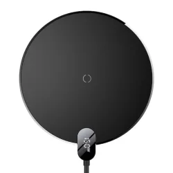 Baseus Ασύρματος Φορτιστής (Qi Pad) 15W Μαύρος (Inductive Digital LED)