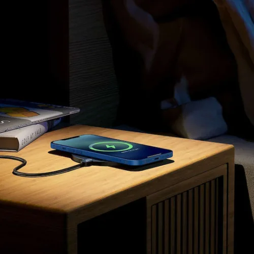 Baseus Ασύρματος Φορτιστής (Qi Pad) 15W Μαύρος (Inductive Digital LED)