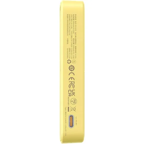 Baseus MagPro MagSafe Power Bank 5000mAh 20W με Θύρα USB-C Power Delivery Κίτρινο