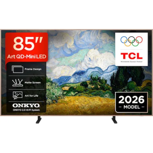 TCL Smart Τηλεόραση 85" 4K UHD QD-Mini LED A400 Pro Art HDR (2026) 85A400 Pro