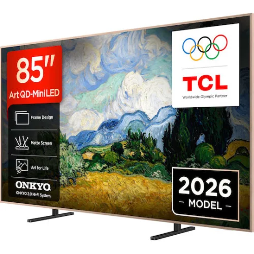 TCL Smart Τηλεόραση 85" 4K UHD QD-Mini LED A400 Pro Art HDR (2026) 85A400 Pro