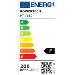 POWERTECH LED προβολέας PT-1619, 200W, 4000K, 18000lm, IP66, 6KV