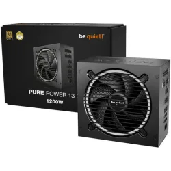 BEQUIET PSU PURE POWER 13M 1200W BP029EU, GOLD CERTIFIED, MODULAR CABLES, EXCEPIONALLY QUIET, 12CM FAN, 10YW.
