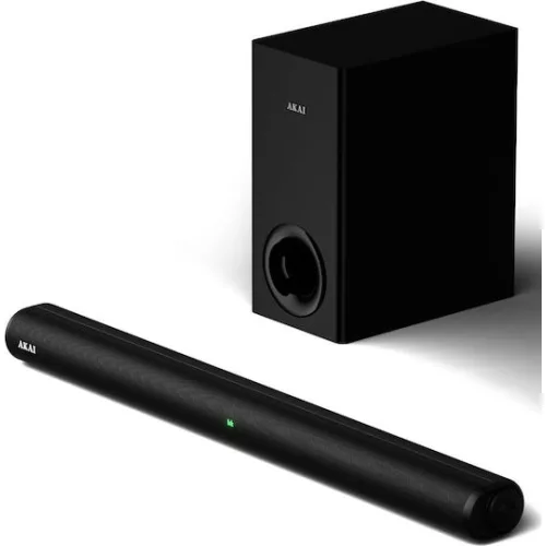 Akai ProffesionalSoundbar 2.1 Bluetooth και HDMI 150W με Ασύρματο Subwoofer και Τηλεχειριστήριο Μαύρο ASB-8WSW