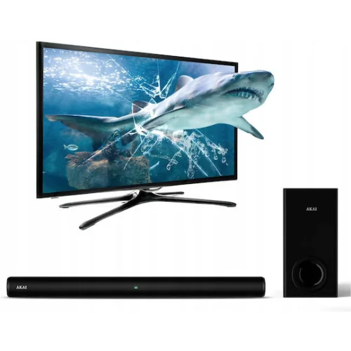 Akai ProffesionalSoundbar 2.1 Bluetooth και HDMI 150W με Ασύρματο Subwoofer και Τηλεχειριστήριο Μαύρο ASB-8WSW