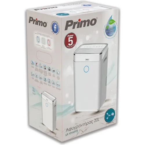 PrimoPRDH-45007 Αφυγραντήρας με Συμπιεστή και Ιονιστή 20lt