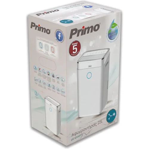 PrimoPRDH-45008 Αφυγραντήρας με Συμπιεστή και Ιονιστή 25lt