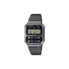 Casio Vintage Edgy Ρολόι Χρονογράφος Μπαταρίας με Μαύρο Μεταλλικό Μπρασελέ (A100WEGG-1A2EF) (CASA100WEGG1A2EF)