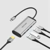 VENTION Type-C to HDMI/USB 3.0*3/PD 87W Docking Station 0.15M Gray Metal Type (CNBHB) (VENCNBHB)