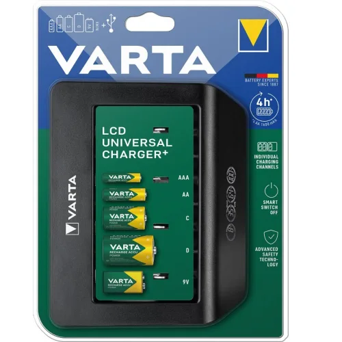 Varta LCD UNIVERSAL CHARGER PLUS 57688 Rechargeable battery charger Ni-MH (VART18658)