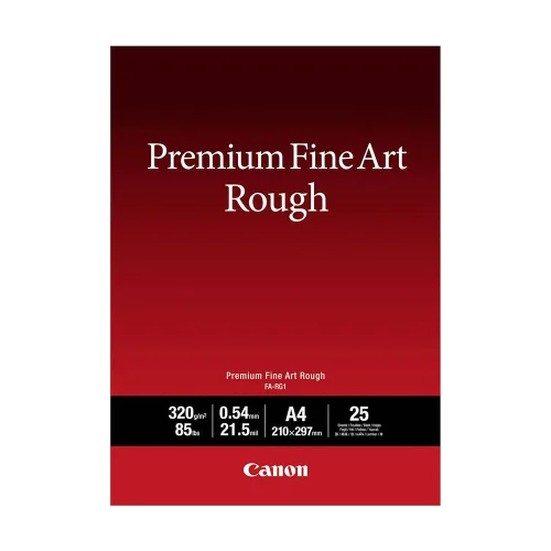Canon FA-RG1 Photo Paper Premium Fine Art Rough A4 (21x30) 320gr/m² for Printers Inkjet 25 Sheets (4562C001) (CANFA-RG1A4)