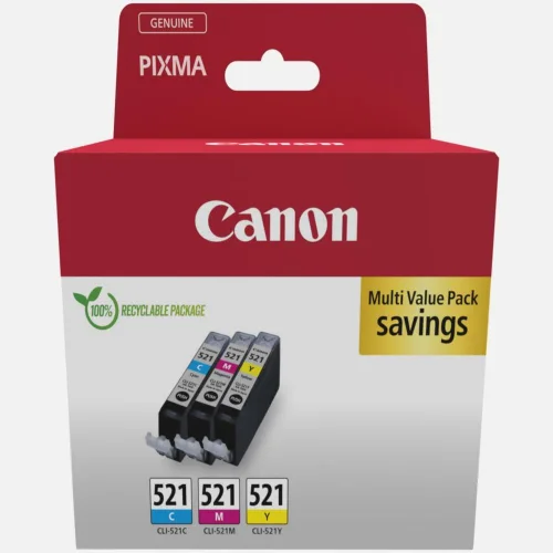Canon Μελάνι Inkjet CLI-521 CMY Multipack (2934B015) (CANCLI-521MP)