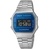Casio Vintage Iconic Ψηφιακό Ρολόι Αυτόματο με Ασημί Μεταλλικό Μπρασελέ (A168WEM-2BEF) (CASA168WEM-2BEF)