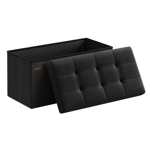 Songmics Αναδιπλούμενος Πάγκος Αποθήκευσης  - 76 x 38 x 38 - Μαύρο  (ULSF047B01) (SNGULSF047B01)