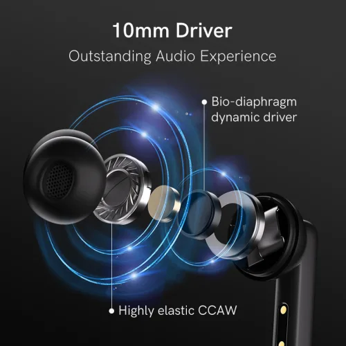 QCY T13 ANC Black True Wireless Bluetooth 4-mic
