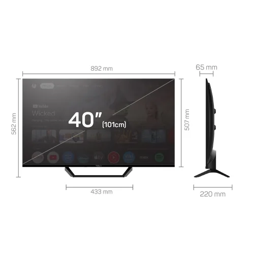 Tesla LED TV 40" 40E655BFS FHD Google TV