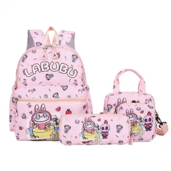 Σετ Σχολικής Τσάντας με Accessories Labubu | Ροζ Σετ Σχολικής Τσάντας με Accessories Labubu | Ροζ