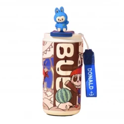 Θερμός Ανοξείδωτος LABUBU 500ml |Blue - Brown