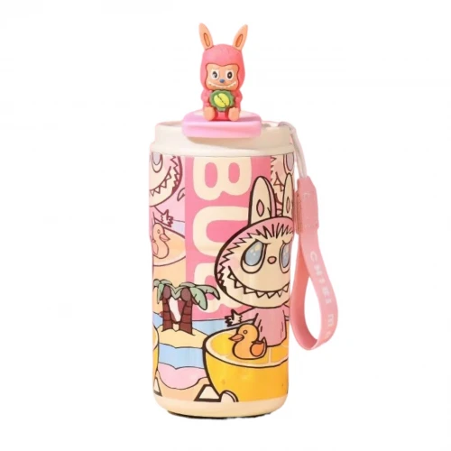 Θερμός Ανοξείδωτος LABUBU 500ml | Bubble Pink