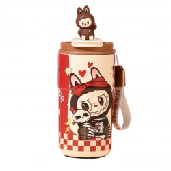 Θερμός Ανοξείδωτος LABUBU 500ml | Brown-Red