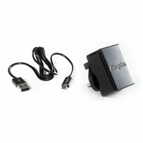 Energizer Φορτιστής με Θύρα USB-A και Καλώδιο micro USB Μαύρος (UK Plug)