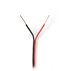 NEDIS CAGW0350BK1000 Καλώδιο ηχείων 2x 0,35mm², σε κουλούρα 100 μέτρων