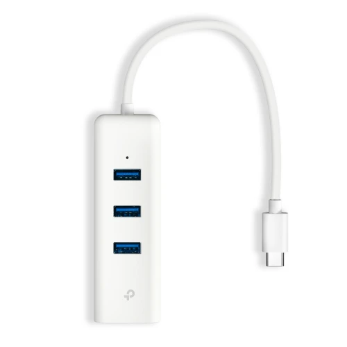 TP-LINK USB 2.0 Hub 3 Θυρών με σύνδεση USB-C / Ethernet UE330C