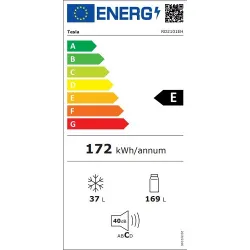 Tesla Ψυγείο Δίπορτο 206lt Υ143xΠ54xΒ55.5εκ. Λευκό RD2101EH