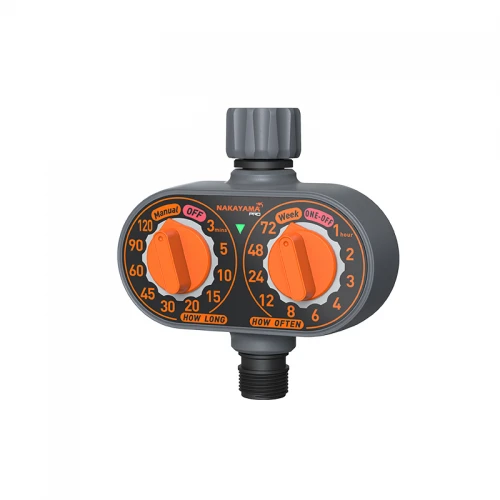 NAKAYAMA PRO GH9139 Προγραμματιστής Ποτίσματος Μπαταρίας, με Δύο Διακόπτες Προγραμματισμού NAKAYAMA PRO GH9139