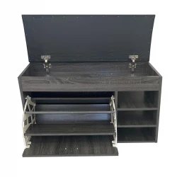 Velco  Pro Systems Παπουτσοθήκη -Σκαμπό 80x30x49cm Γκρι Οξιά