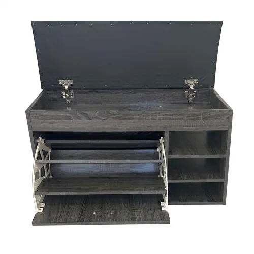 Velco  Pro Systems Παπουτσοθήκη -Σκαμπό 80x30x49cm Γκρι Οξιά Velco  Pro Systems Παπουτσοθήκη -Σκαμπό 80x30x49cm Γκρι Οξιά