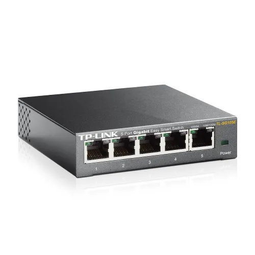 TP-LINK Switch TL-SG105E, 5 port Easy Smart, 10/100/1000 Mbps, Steel Case