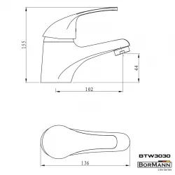 ΜΠΑΤΑΡΙΑ ΝΙΠΤΗΡΑ "IRIS" 40mm ΜΕ POP UP 580g BORMANN BTW3030