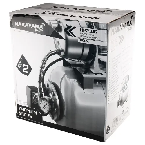 ΠΙΕΣΤΙΚΟ ΜΕ ΔΟΧΕΙΟ ΑΝΤΛΙΑ INOX 800W NAKAYAMA PRO NP2105