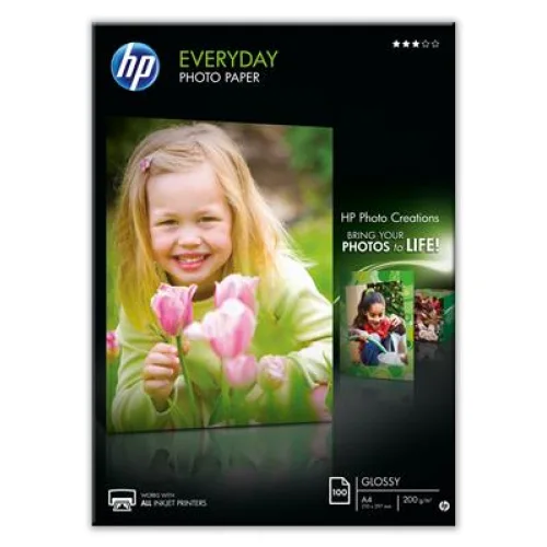 HP Φωτογραφικό Χαρτί A4 200g/m² 100 Φύλλα Every Day Semi Gloss Photo Paper Q2510A