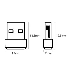 TP-Link AC600 Nano Wireless USB WiFi Adapter  - Usb Adapter - Archer Nano V 1.0