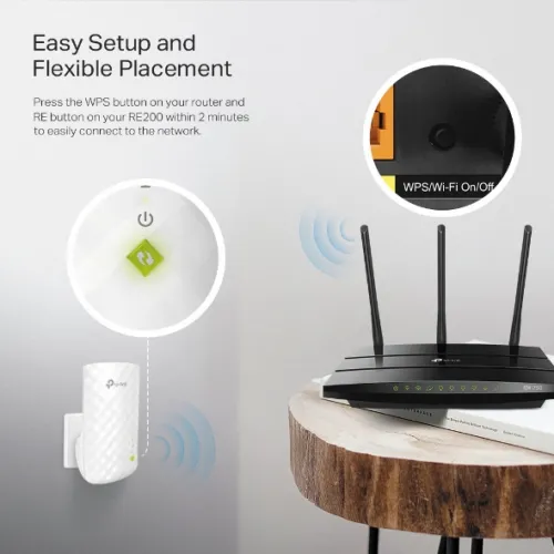TP-LINK Range Extender RE200 v5, AC750 WiFi 