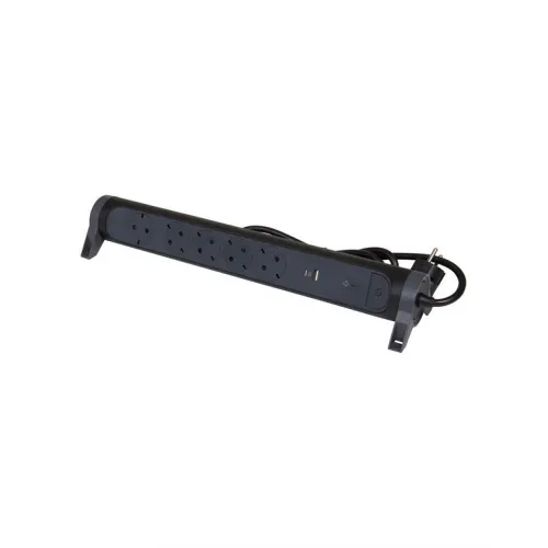 Legrand SurgeArrest 5 Outlets 1.5m Cable SPD Black/Grey Rotating