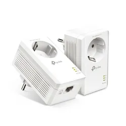 TP-LINK PA7017P AV1000 Powerline Διπλό για Ενσύρματη Σύνδεση με Passthrough Πρίζα και Θύρα Gigabit Ethernet