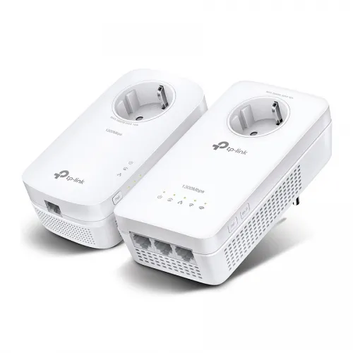 TP-LINK TL-WPA8631P KIT v3 Powerline Διπλό για Ασύρματη Σύνδεση Wi‑Fi 5 με Passthrough Πρίζα και 3 Θύρες Gigabit Ethernet