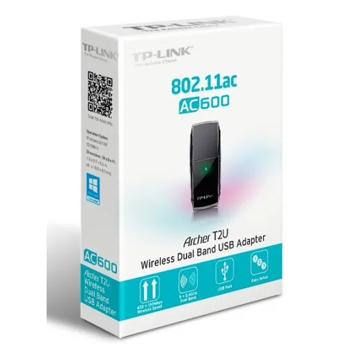 TP-LINK Archer T2U, AC600 Wireless Dual Band USB Adapter