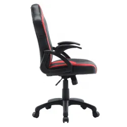 VELCO Pro Systems ΚΑΡΕΚΛΑ ΓΡΑΦΕΙΟΥ GAMING- ΜΑΥΡΗ-ΚΟΚΚΙΝΗ- ΕΠΙΦΑΝΕΙΑ PU