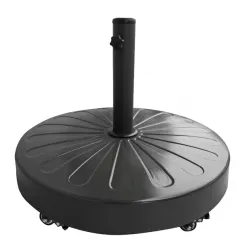 ΒΑΣΗ ΤΣΙΜΕΝΤΕΝΙΑ  50kg ΣΤΡΟΓΓΥΛΗ ΜΕ ΜΕΤΑΛΛΙΚΗ ΟΨΗ-ΜΑΥΡΟ ΧΡΩΜΑ -ΜΕ ΡΟΔΕΣ ΜΕΤΑΦΟΡΑΣ