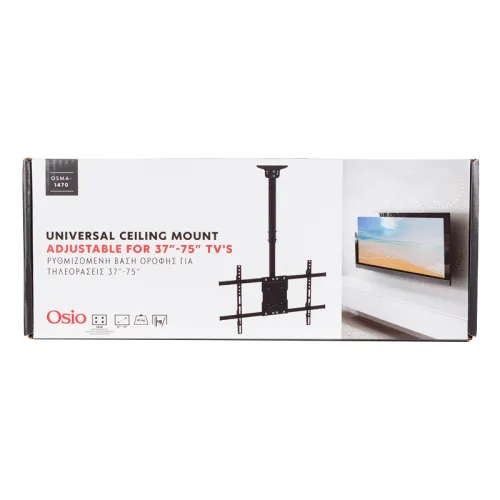 Osio OSMA-1470 Σταθερή Βάση Οροφή τηλεόρασης 37" – 75" VESA 600 x 400