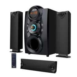 Akai SS028A-3208C – Ηχοσύστημα 3.1 Καναλιών με Subwoofer, Bluetooth 5.0, FM & USB (PMPO 140W)